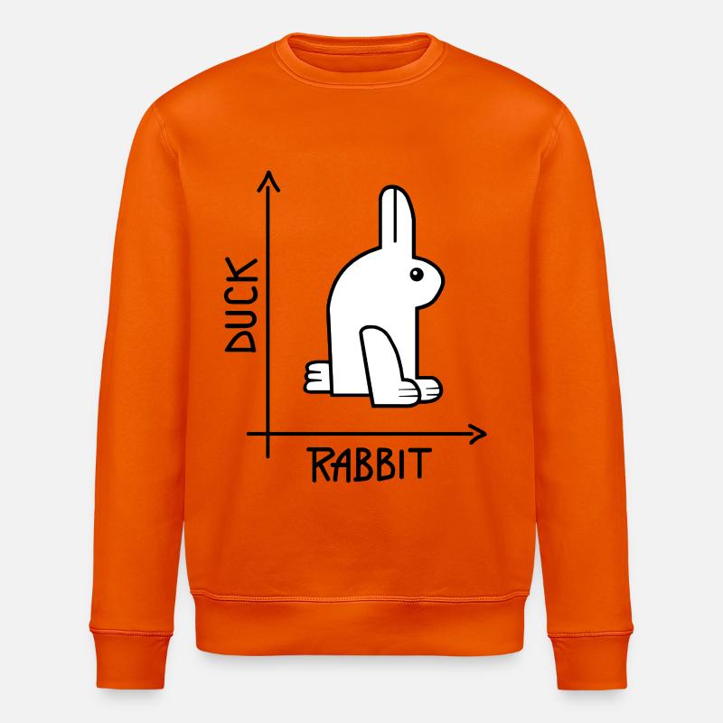 Ente oder Kaninchen Optische Täuschung - Stanley/Stella Unisex Bio-Sweatshirt ROLLER - Tieforange