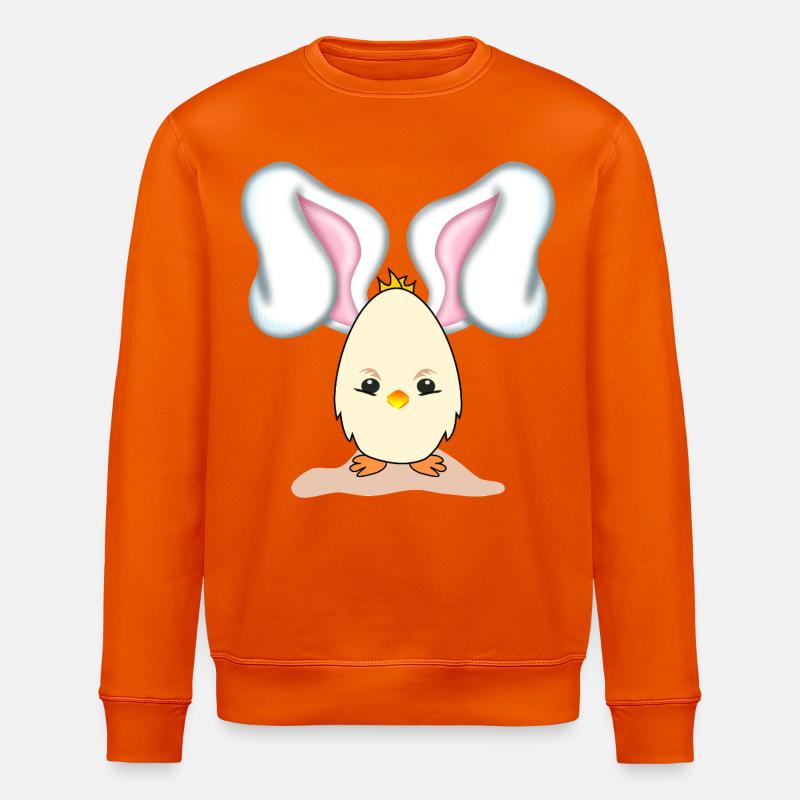 EASTER BUNNY CHICK EASTER BUNNY - Stanley/Stella ROLLER Unisex Organic Sweatshirt - bright orange