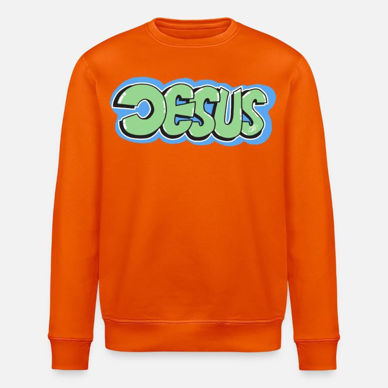 Jesus - Stanley/Stella ROLLER Unisex Organic Sweatshirt - bright orange
