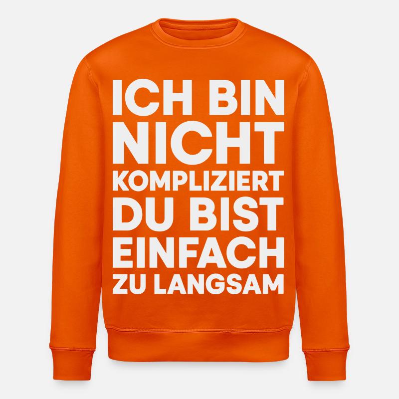 Ich bin nicht kompliziert - Stanley/Stella Unisex Bio-Sweatshirt ROLLER - Tieforange