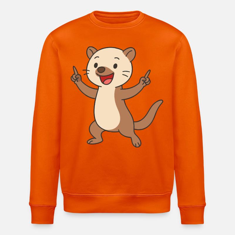 Tanzender Marderzwerg - Stanley/Stella Unisex Bio-Sweatshirt ROLLER - Tieforange