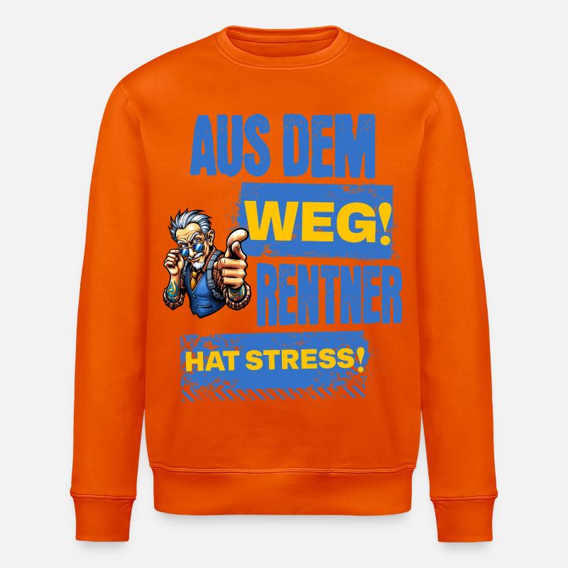 Cooler Rentner hat Stress. - Stanley/Stella Unisex Bio-Sweatshirt ROLLER - Tieforange