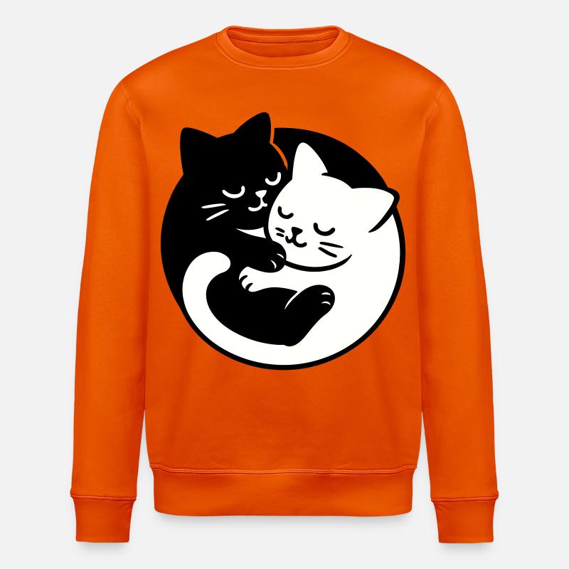 Yin-Yang Katzen - Stanley/Stella Unisex Bio-Sweatshirt ROLLER - Tieforange
