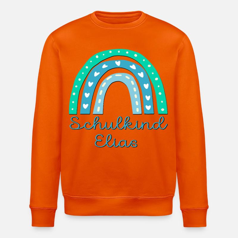 SCHULANFANG SCHULKIND ELIAS - Stanley/Stella Unisex Bio-Sweatshirt ROLLER - Tieforange