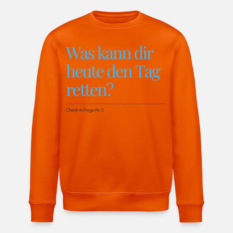 Check-in Frage Nr. 5 - Stanley/Stella Unisex Bio-Sweatshirt ROLLER - Tieforange