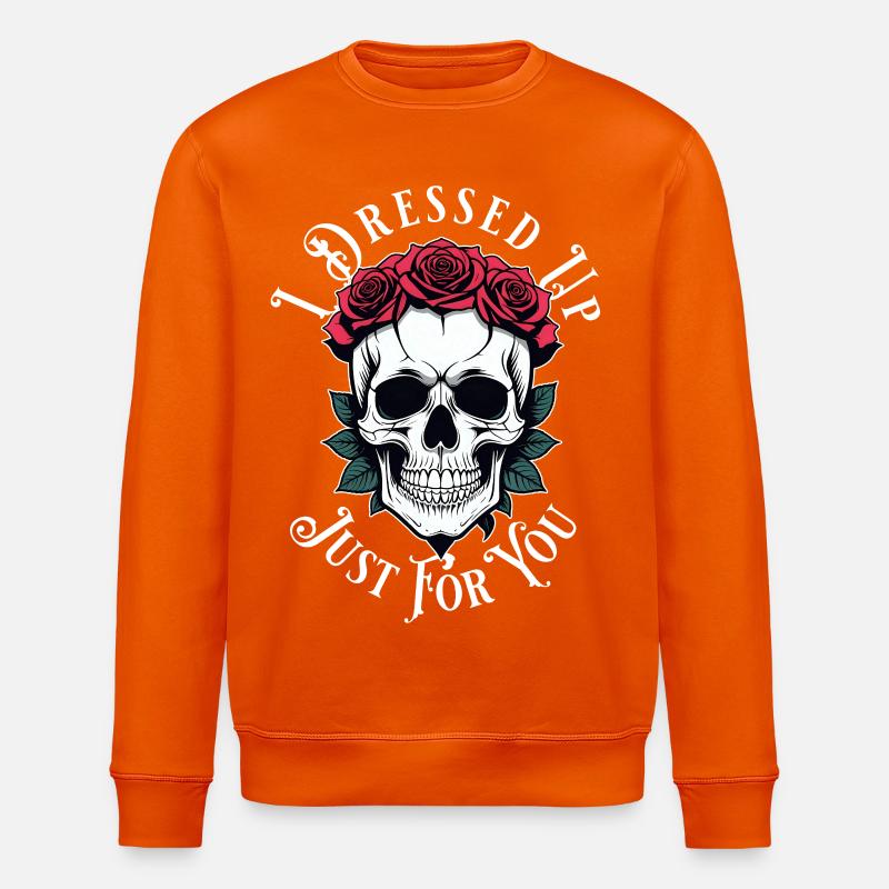 crâne sombre romantique - Sweat bio ROLLER Stanley/Stella Unisexe - orange profond