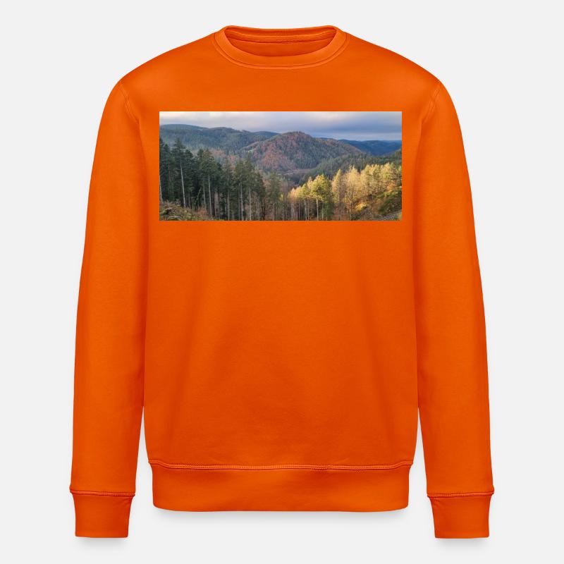 Herbstliche Waldlandschaft mit Sonnenlicht - Stanley/Stella Unisex Bio-Sweatshirt ROLLER - Tieforange