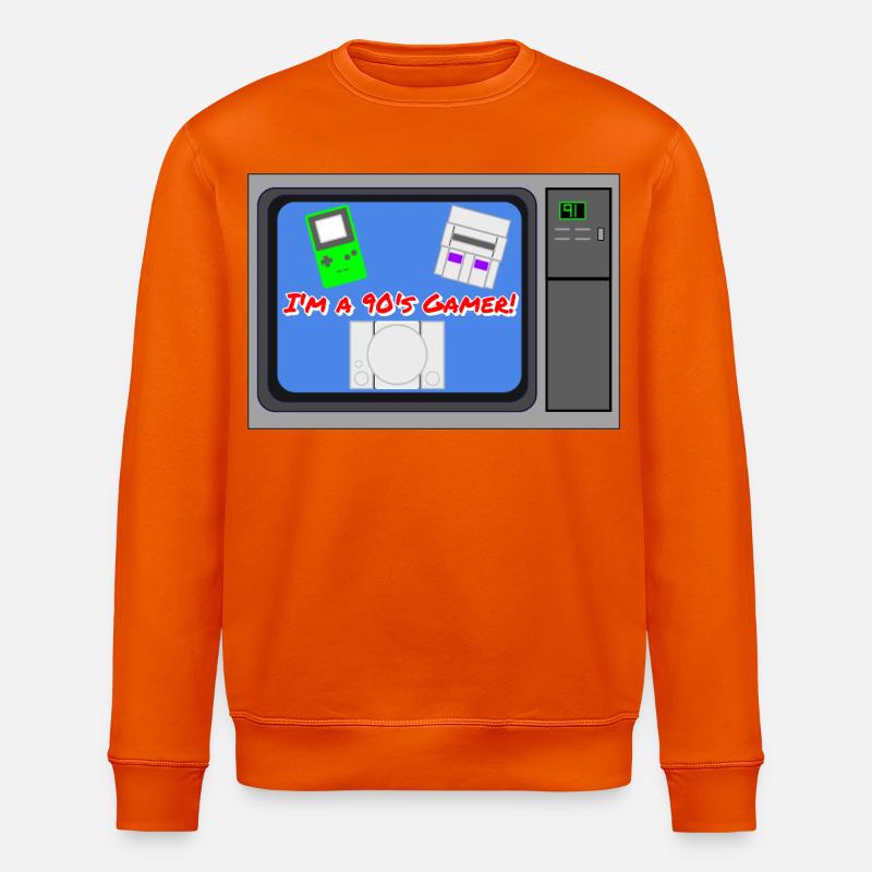 Ich bin ein 90er-Jahre-Gamer - Stanley/Stella Unisex Bio-Sweatshirt ROLLER - Tieforange