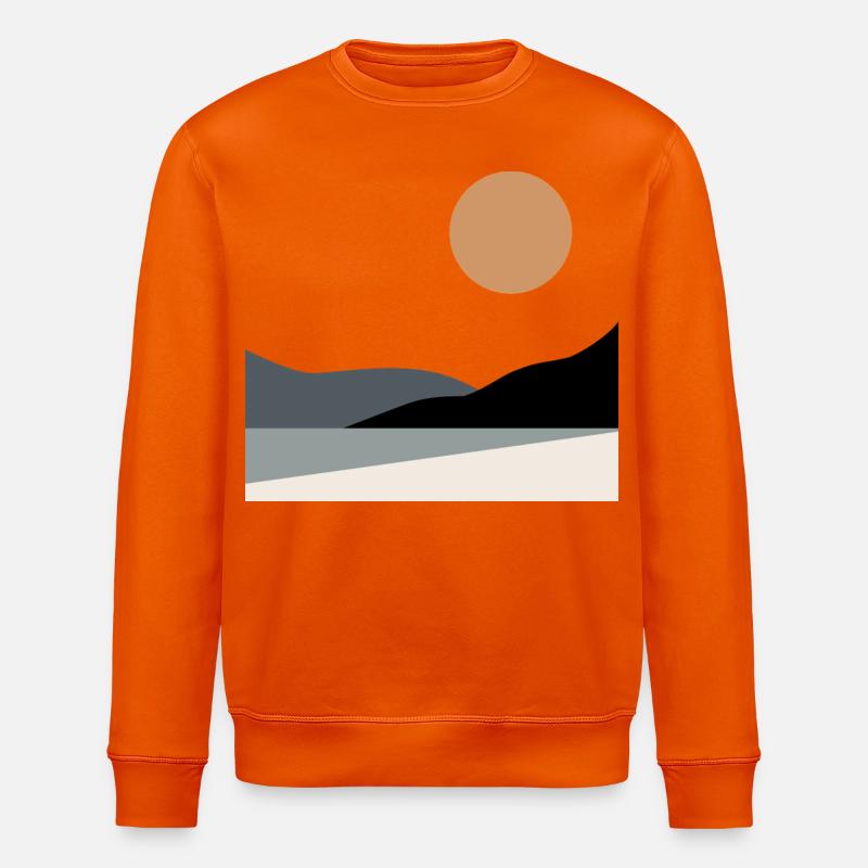 Abstrakte Landschaft - Stanley/Stella Unisex Bio-Sweatshirt ROLLER - Tieforange