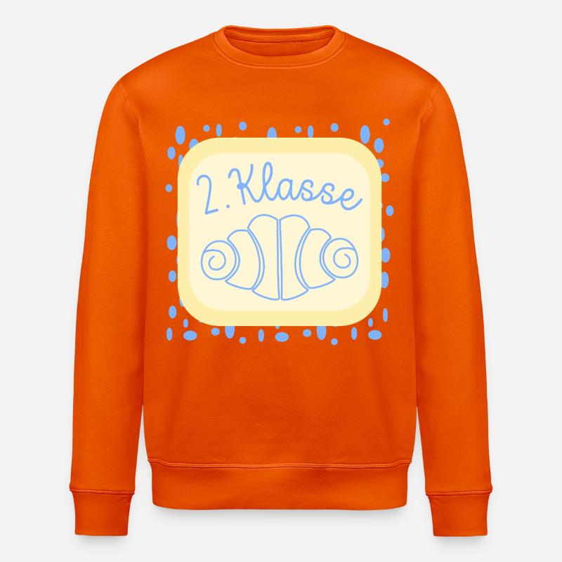Franzbrötchen Schulkind 2. Klasse - Stanley/Stella Unisex Bio-Sweatshirt ROLLER - Tieforange