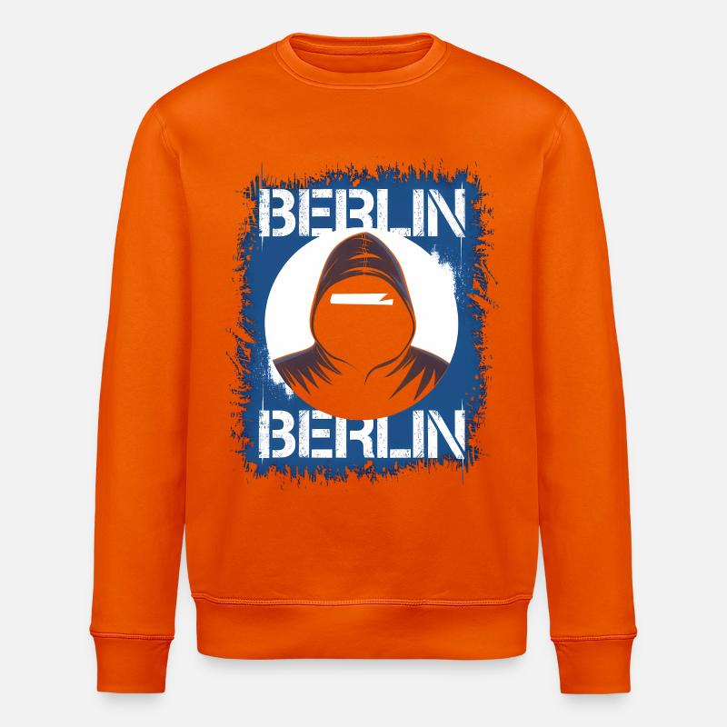 Sweat à capuche style graffiti Berlin - Sweat bio ROLLER Stanley/Stella Unisexe - orange profond