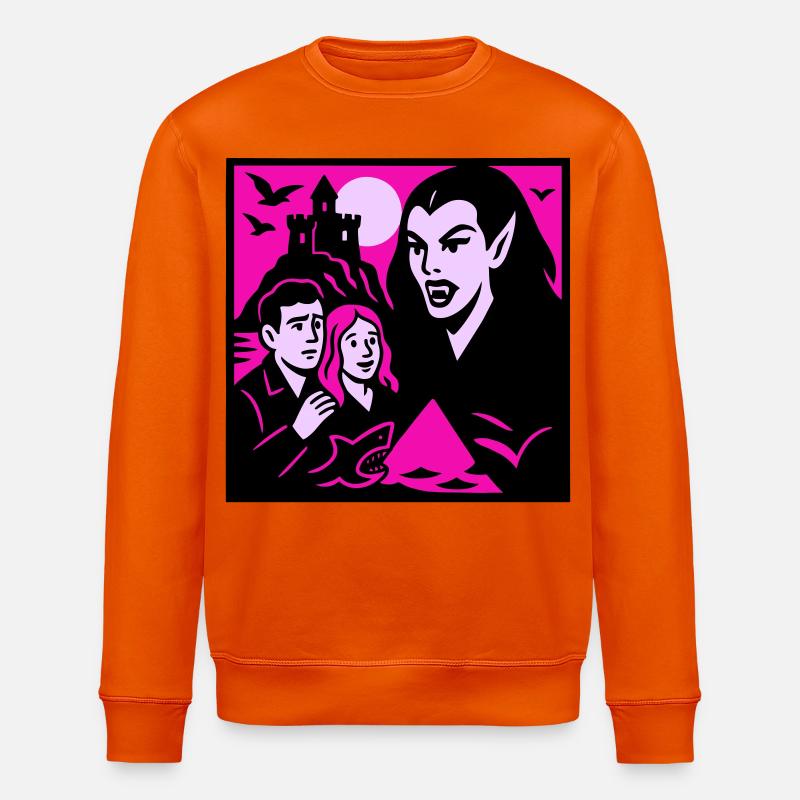 Vampire Countess - Stanley/Stella ROLLER Unisex Organic Sweatshirt - bright orange