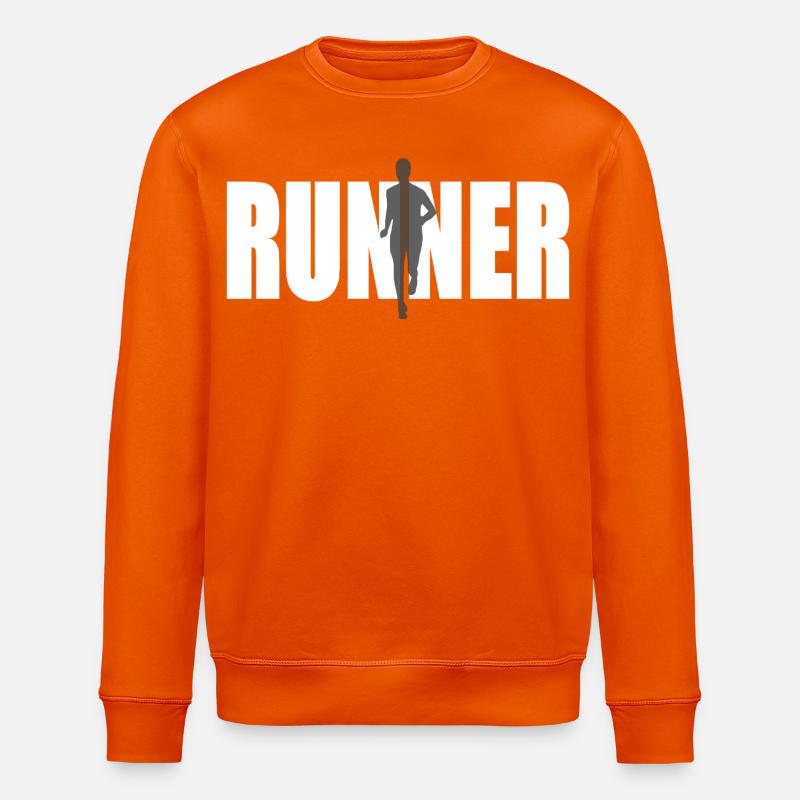 Läufer in Bewegung - Stanley/Stella Unisex Bio-Sweatshirt ROLLER - Tieforange