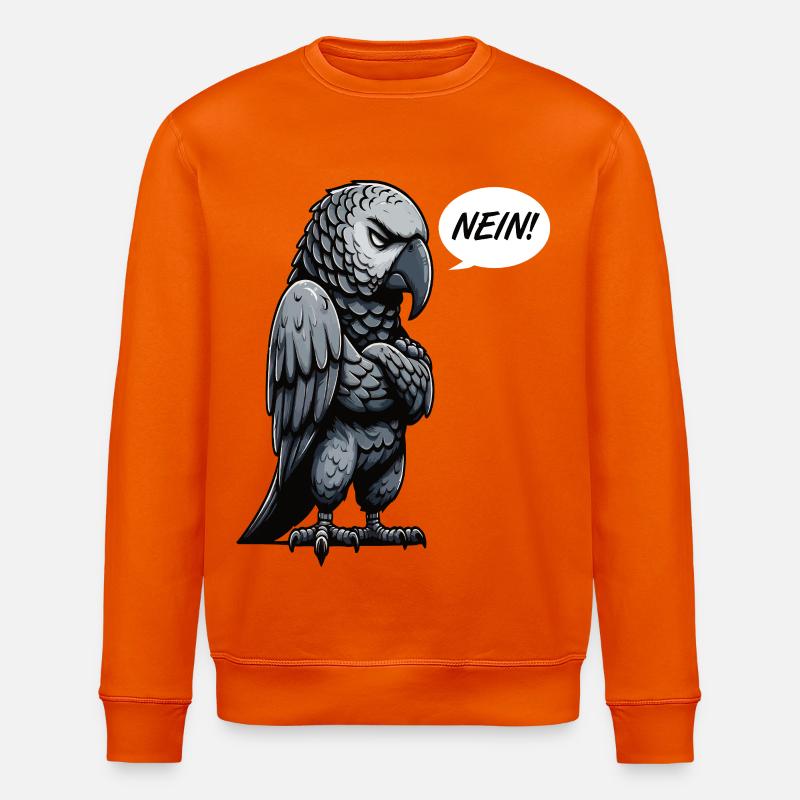 Aucun propriétaire de perroquet gris d'Afrique - Sweat bio ROLLER Stanley/Stella Unisexe - orange profond