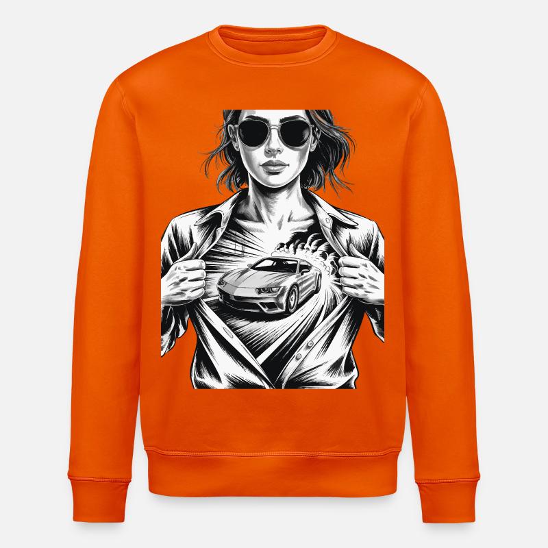 Conception de voiture de course - Sweat bio ROLLER Stanley/Stella Unisexe - orange profond