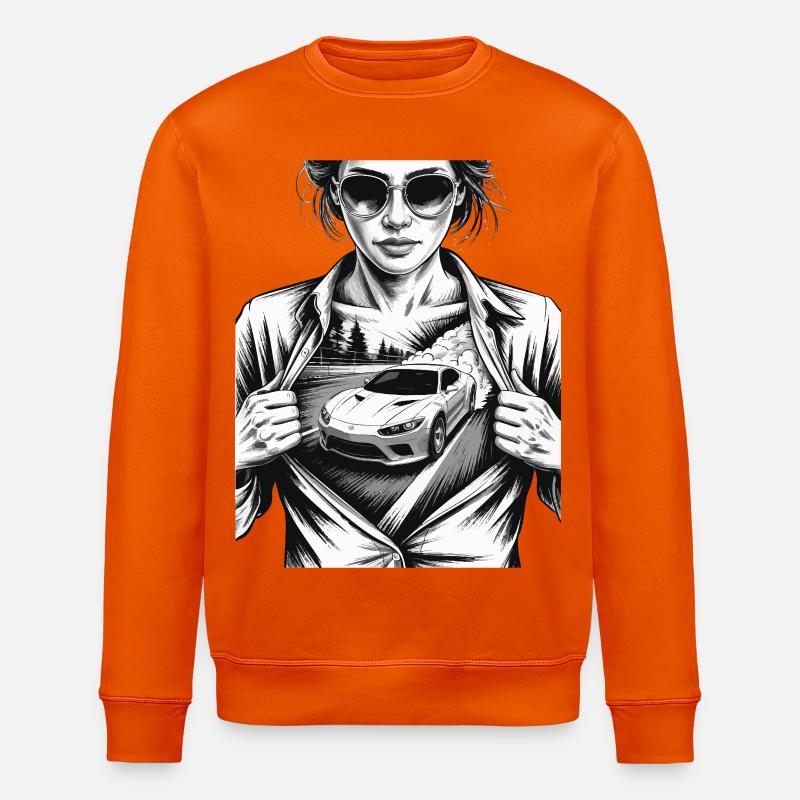 Conception de voiture de course - Sweat bio ROLLER Stanley/Stella Unisexe - orange profond
