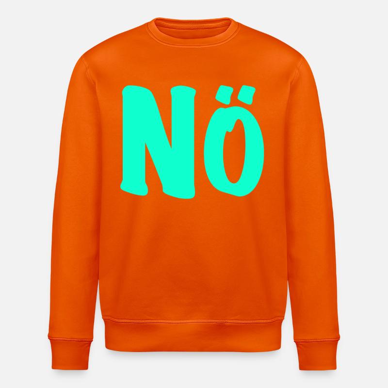 NÖ - null Bock - anti - dagegen - Stanley/Stella Unisex Bio-Sweatshirt ROLLER - Tieforange