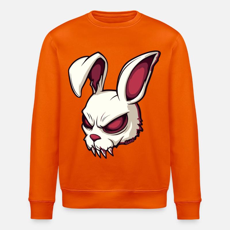 Illustration de crâne de lapin maléfique - Sweat bio ROLLER Stanley/Stella Unisexe - orange profond