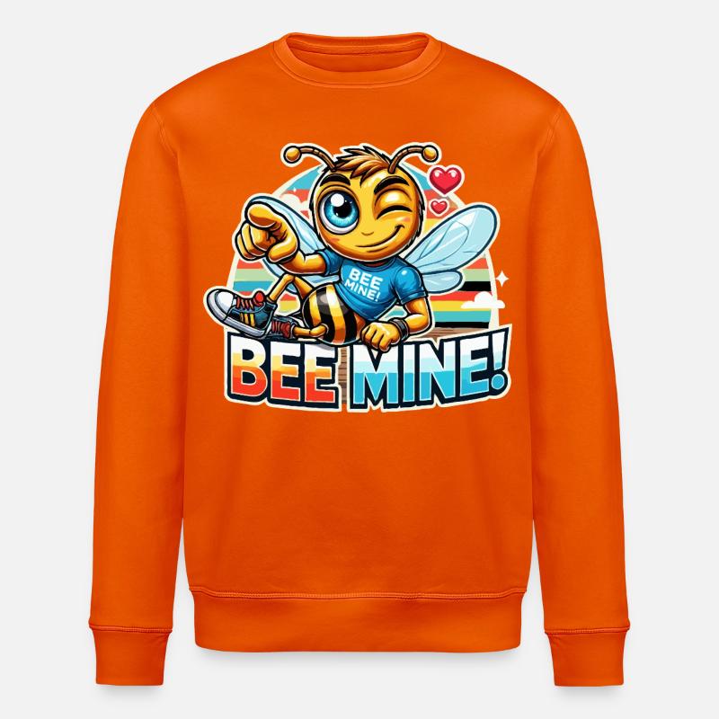 Bee Mine for men - Stanley/Stella ROLLER Unisex Organic Sweatshirt - bright orange