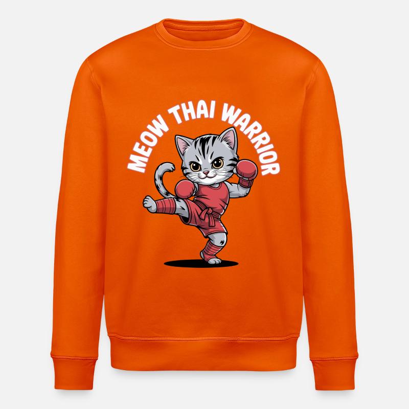 Chat combattant de style thaïlandais - Sweat bio ROLLER Stanley/Stella Unisexe - orange profond