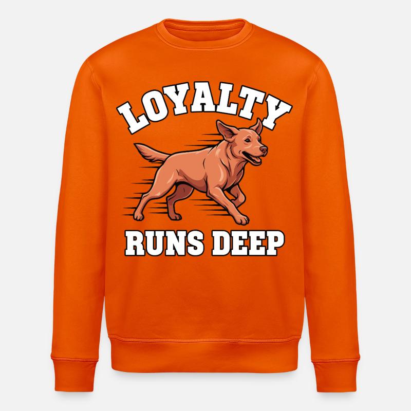 Loyalty runs deep – Foxred Labrador - Stanley/Stella ROLLER Unisex Organic Sweatshirt - bright orange