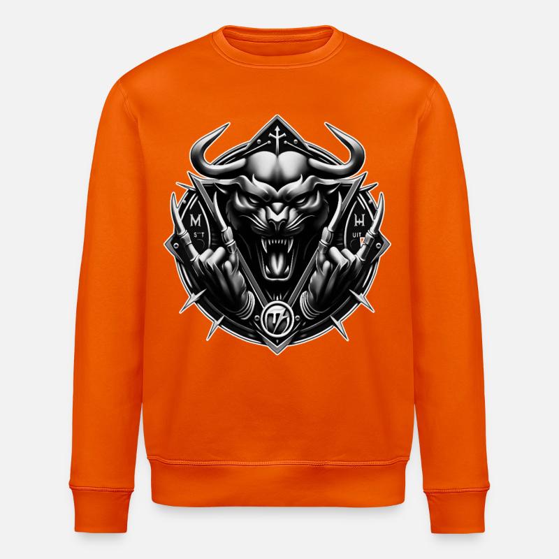 Écusson du taureau de fer - Sweat bio ROLLER Stanley/Stella Unisexe - orange profond