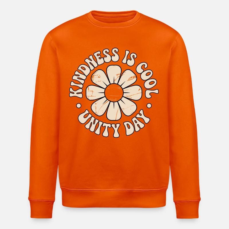 Gentillesse Unité Fleurs Message Postif - Sweat bio ROLLER Stanley/Stella Unisexe - orange profond