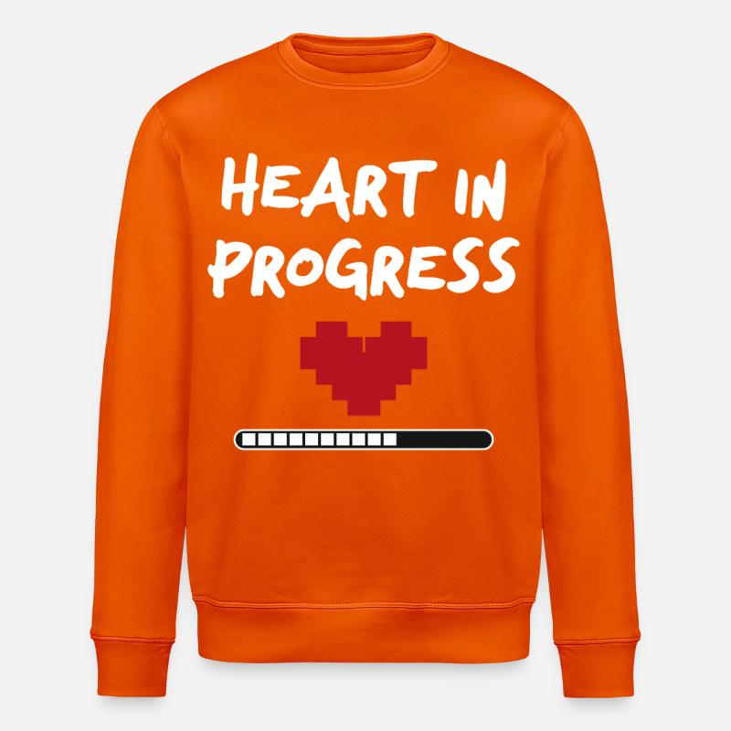 Déclaration HEART IN PROGRESS - Sweat bio ROLLER Stanley/Stella Unisexe - orange profond