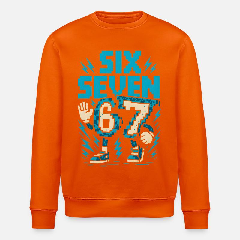 Flash rétro de 67 pixels - Sweat bio ROLLER Stanley/Stella Unisexe - orange profond