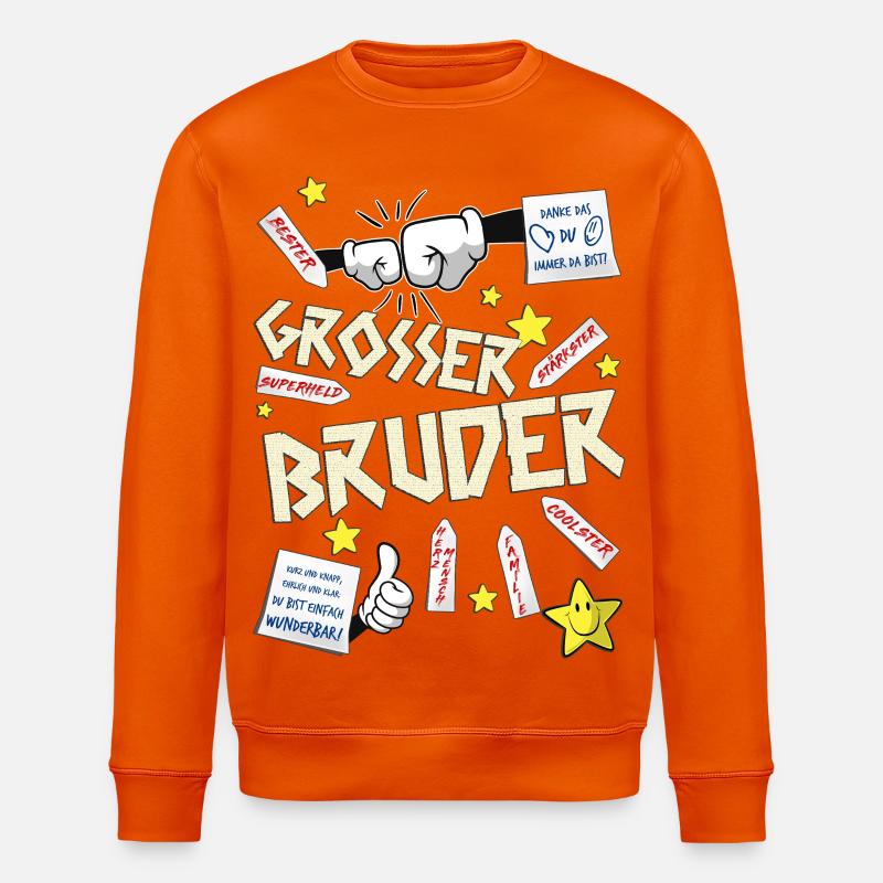 Brüder - Stanley/Stella Unisex Bio-Sweatshirt ROLLER - Tieforange