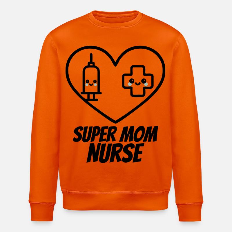 Super Mama Krankenschwester – Medizin Herz - Stanley/Stella Unisex Bio-Sweatshirt ROLLER - Tieforange