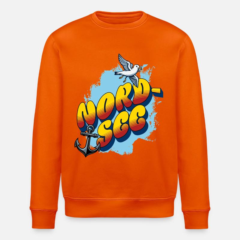 Nordsee | Anker & Möwe - Stanley/Stella Unisex Bio-Sweatshirt ROLLER - Tieforange