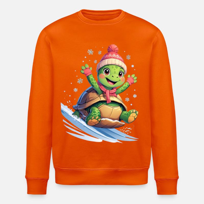 Winterwelle Surfturtle - Stanley/Stella Unisex Bio-Sweatshirt ROLLER - Tieforange