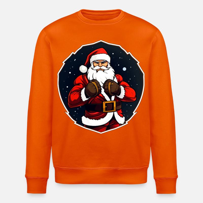 Weihnachten Fighter - Stanley/Stella Unisex Bio-Sweatshirt ROLLER - Tieforange