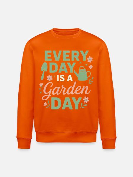 Garten Spruch Gartenliebe - Stanley/Stella Unisex Bio-Sweatshirt ROLLER - Tieforange