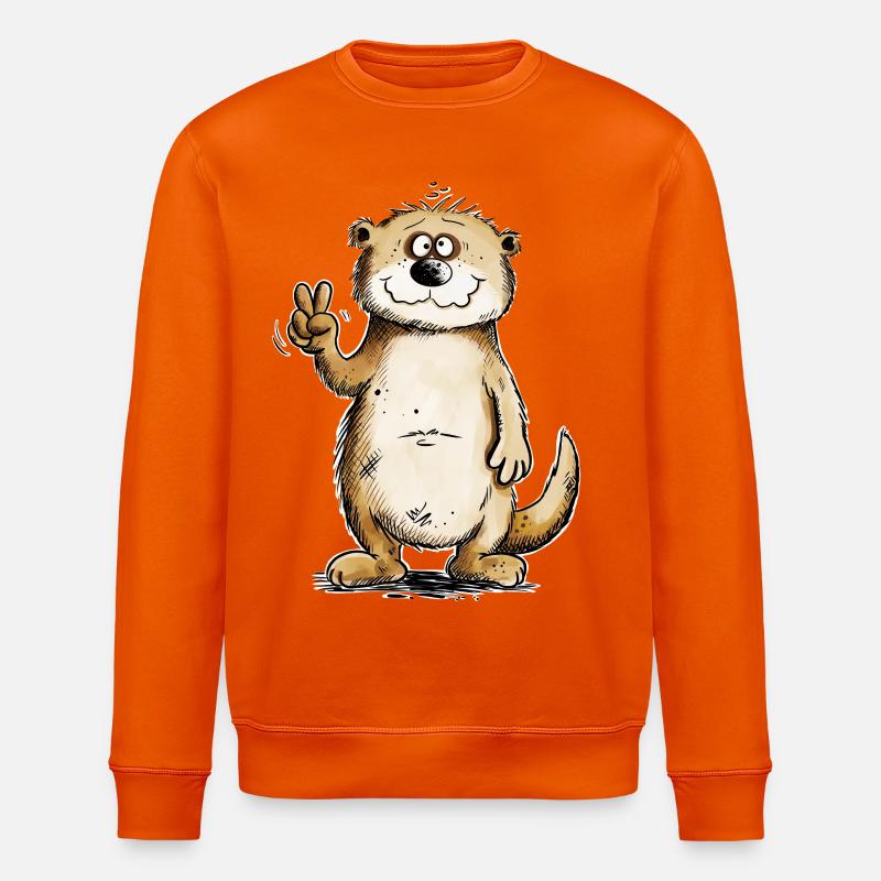 Conception du signe de paix de la loutre - Sweat bio ROLLER Stanley/Stella Unisexe - orange profond