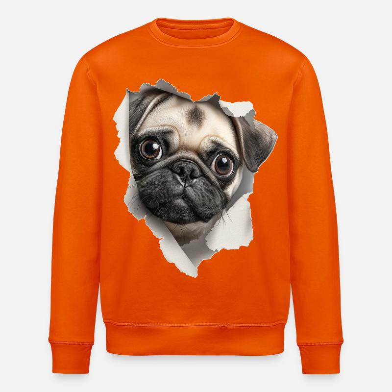 Mops - Stanley/Stella Unisex Bio-Sweatshirt ROLLER - Tieforange