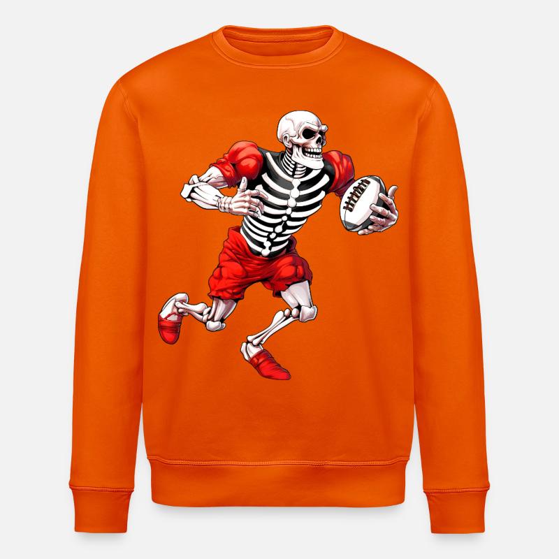 Skeletons Rugby - Stanley/Stella ROLLER Unisex Organic Sweatshirt - bright orange