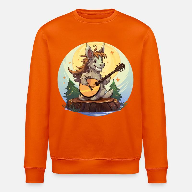 Guitariste de Moonlight Donkey - Sweat bio ROLLER Stanley/Stella Unisexe - orange profond