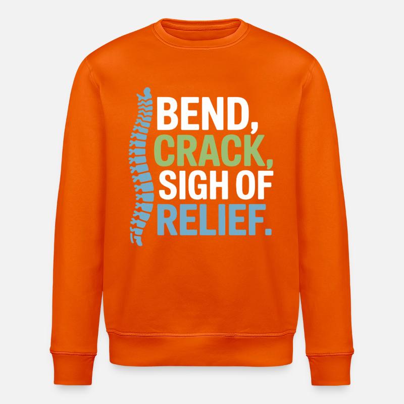 Chiropractor Spinal Alignment Is Everything - Stanley/Stella ROLLER Unisex Organic Sweatshirt - bright orange