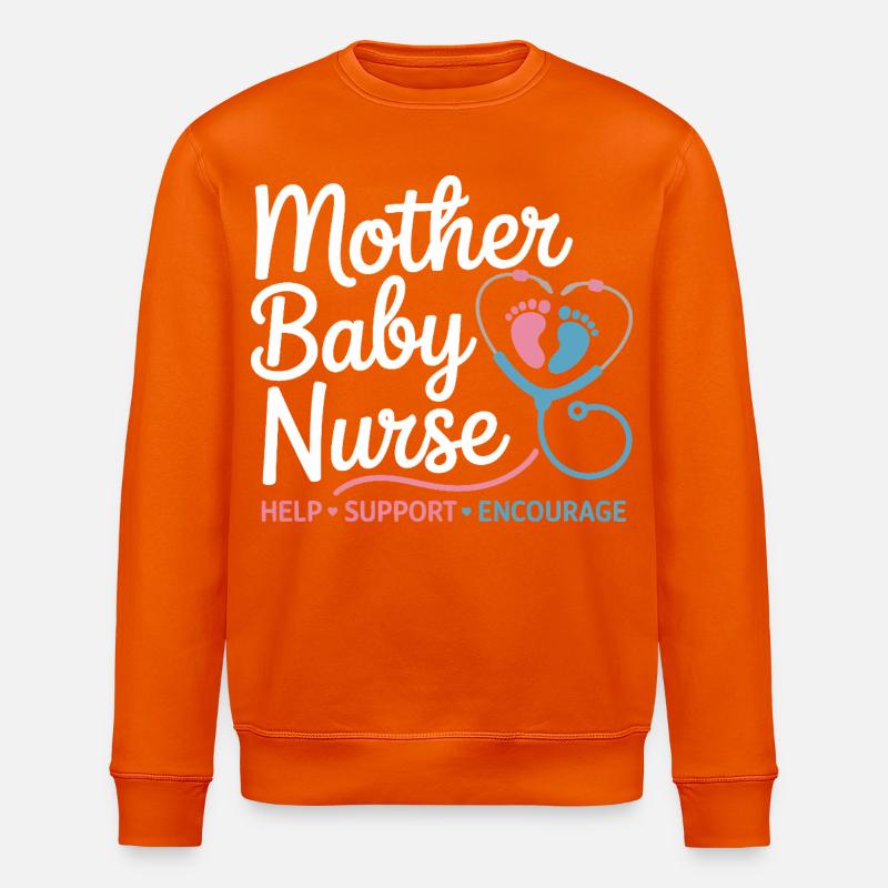 Emblème Mère-Bébé Infirmière - Sweat bio ROLLER Stanley/Stella Unisexe - orange profond