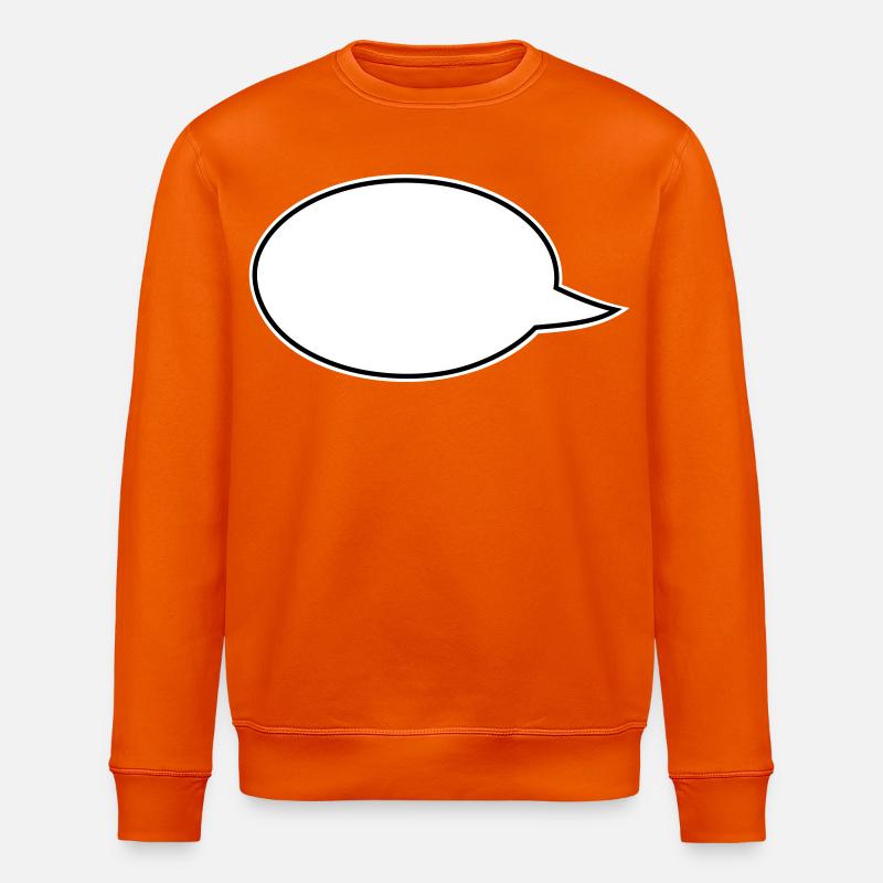 Sprechblasen Comic links - Stanley/Stella Unisex Bio-Sweatshirt ROLLER - Tieforange
