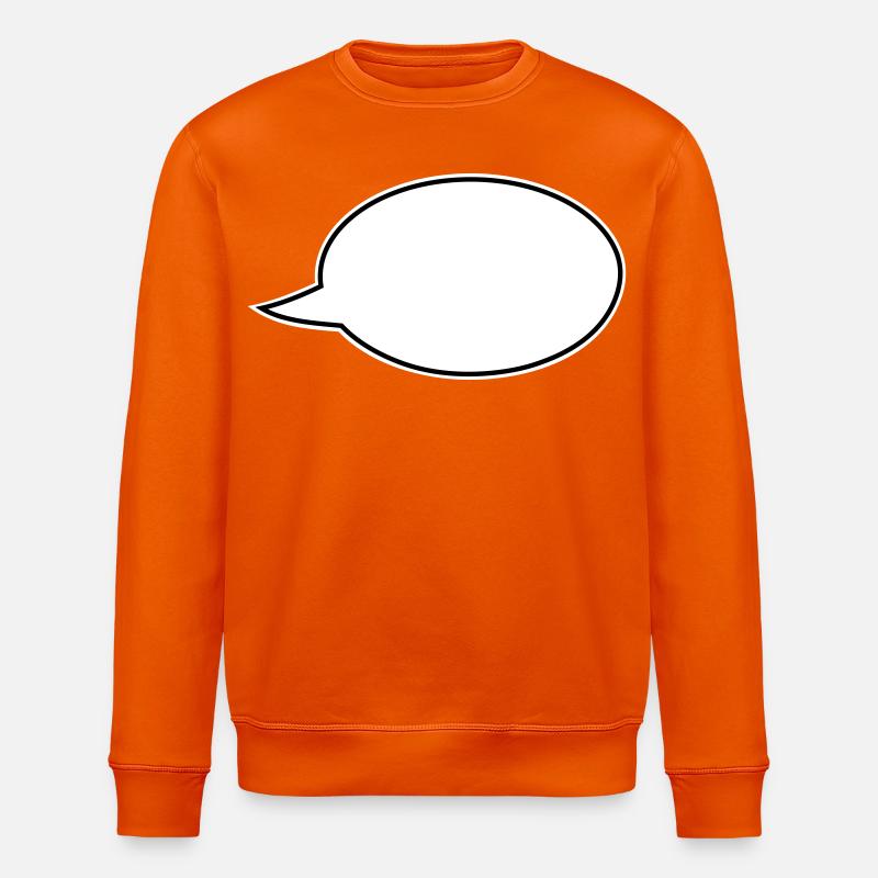 Speech bubble comic right - Stanley/Stella ROLLER Unisex Organic Sweatshirt - bright orange