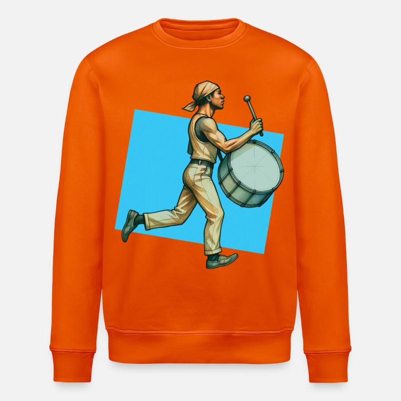 SCHLAGZEUGER #1 – Klang & Bild - Stanley/Stella Unisex Bio-Sweatshirt ROLLER - Tieforange