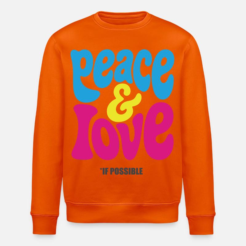 PEACE LOVE #4 - let's talk - Sweat bio ROLLER Stanley/Stella Unisexe - orange profond
