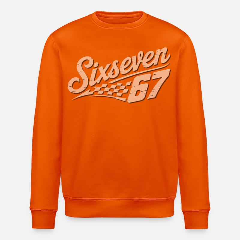 Six Sept Drapeau à damier - Sweat bio ROLLER Stanley/Stella Unisexe - orange profond