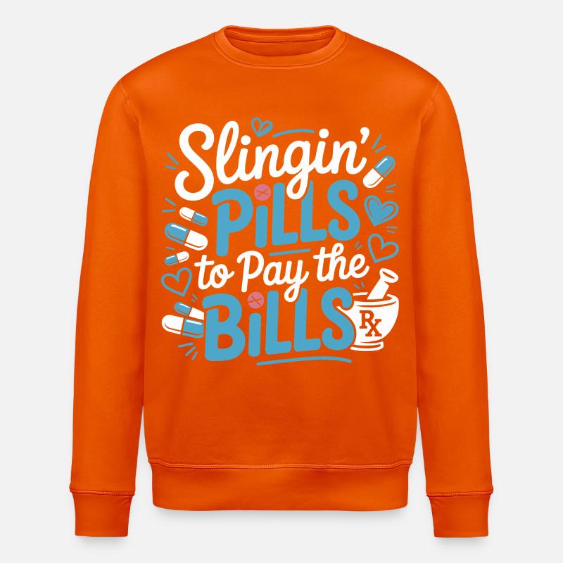 Des pilules pour payer les factures - Sweat bio ROLLER Stanley/Stella Unisexe - orange profond