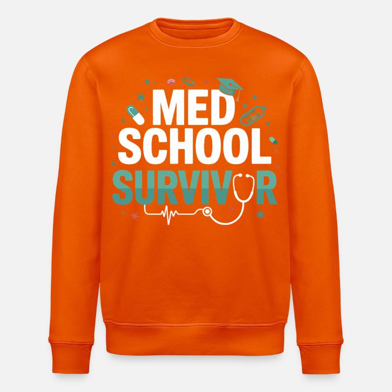 Med School Survivor - Stanley/Stella Unisex Bio-Sweatshirt ROLLER - Tieforange