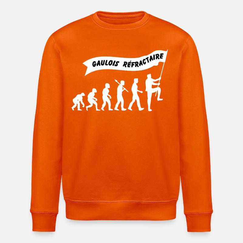 Evolution du gaulois réfractaire - Sweat bio ROLLER Stanley/Stella Unisexe - orange profond