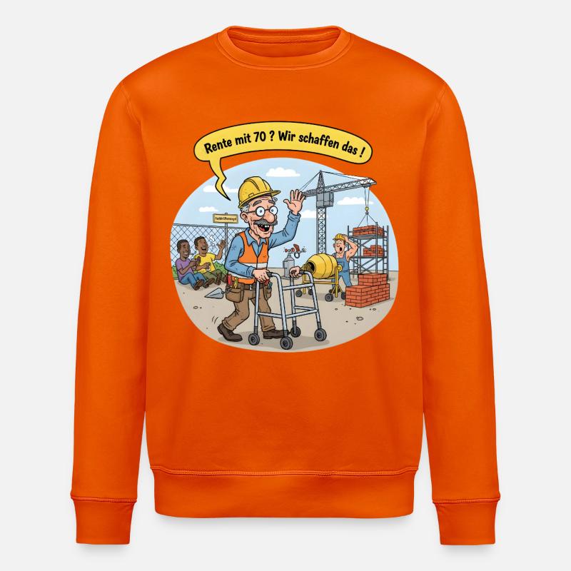 Rente mit 70 ? - Stanley/Stella Unisex Bio-Sweatshirt ROLLER - Tieforange